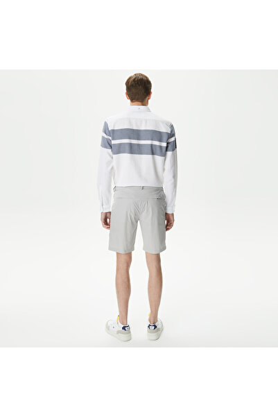 Lacoste Erkek Slim Fit Gri Bermuda