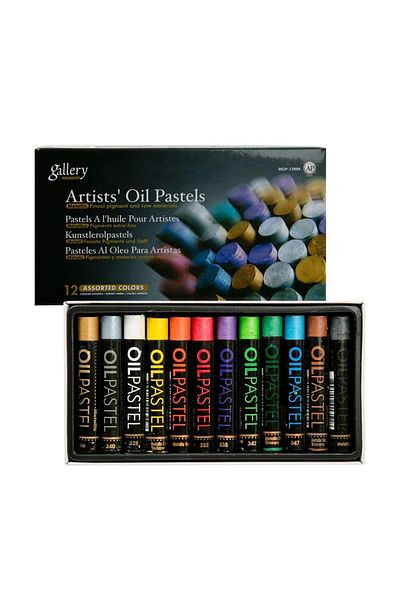 Mungyo Gallery Artists Oil Pastel 12 Pack Oil Pastel Paint Metallic Colors / Mop-12mn