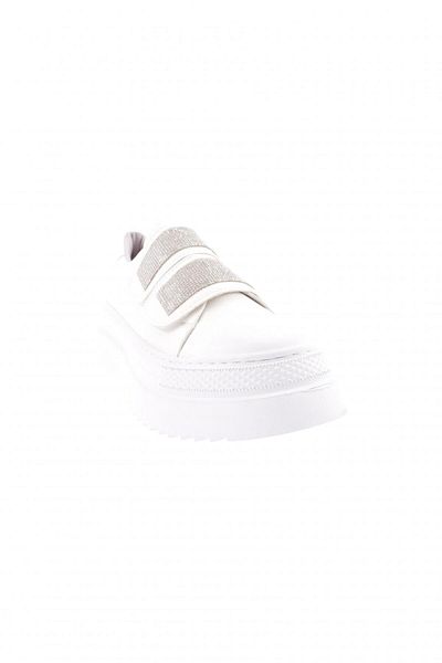 DGN Tenis cu 2 velcro cu talpă groasă de piatră argintie albă - Dolce 910921097