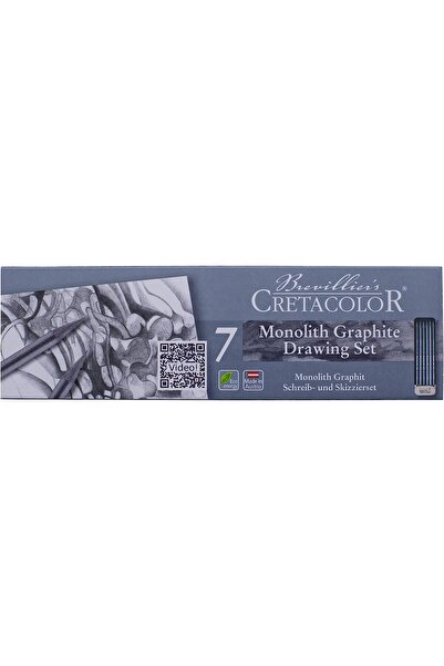 CretaColor مونوليث جرافيت مجموعة أقلام رسم بدون شجرة 7 قطع صندوق معدني / 20426