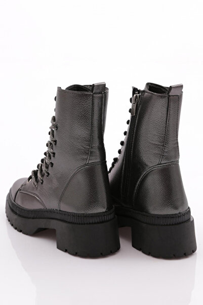 DGN Kadın Bağcıklı Silver Taş Bağcıklı Bot Platin Havyar 211018621027