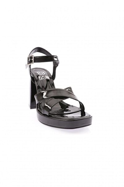 DGN 7750-23Y Women's High Heel Cross Strap Low Platform Sandals