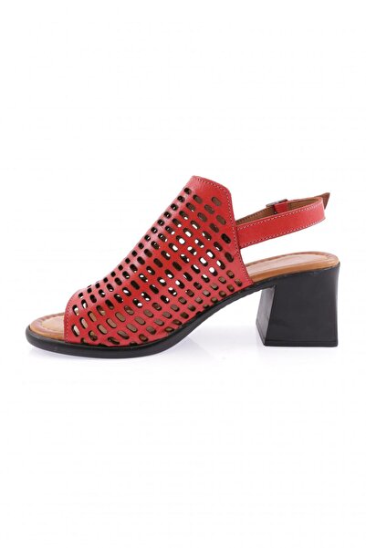 DGN Women's Laser Heeled Sandals - Red 2955318