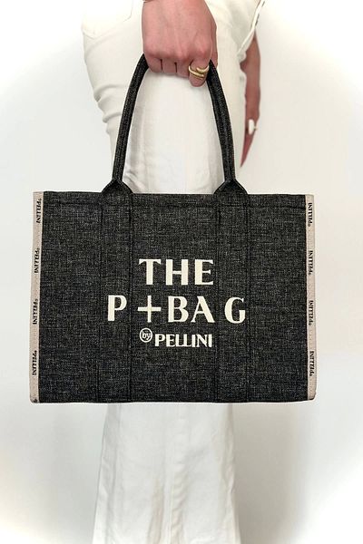 By Pellini Dark Gray Large Bag - P+Bag Hand and Shoulder Bag