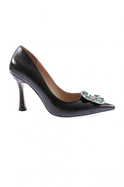 DGN 9052-23Y Pantofi cu toc de piatră de cristal cu vârf ascuțit pentru femei