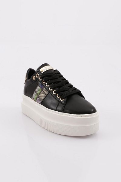 DGN Pantofi pantofi de damă cu talpă groasă de piatră argintie alb-negru 15299723118