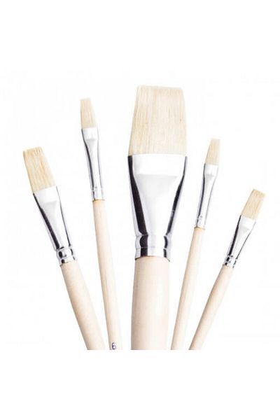Pebeo Art 258 F Flat Tip Natural Bristle Brush Number: 24