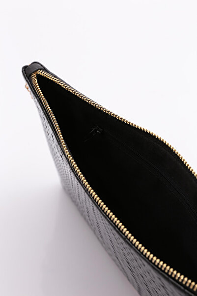 DGN Geantă de umăr și de umăr pentru femei din piele lacuită neagră 51143448