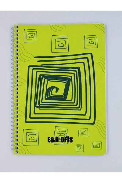 E&D OFİS E&d Ofis A5 80yp Spiral Plain School Notebook - Green