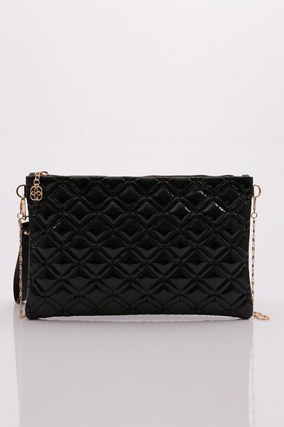 DGN Women's Shoulder Bag Black Patent Leather 51153448