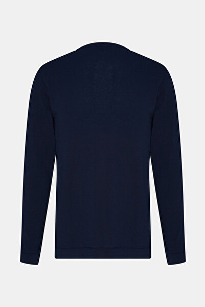 W Collection Lacivert Bisiklet Yaka Kazak