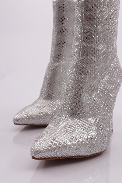 DGN Silver Stone Women's Heeled Boots - 39533210