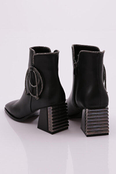 DGN Kadın Topuklu Bot Siyah 421153488