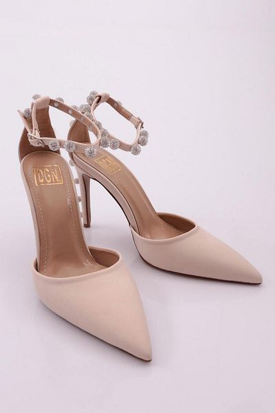 DGN 5159 Model Stone Detailed Heeled Shoes