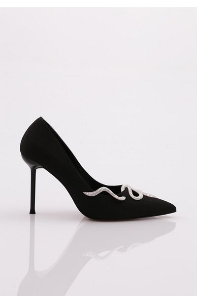 DGN Pantofi cu toc pentru femei Lycra negri - 62722859
