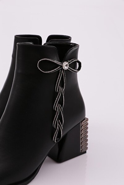 DGN Kadın Topuklu Bot Siyah 421163488