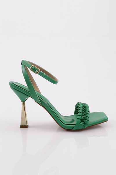 DGN Γυναικεία παπούτσια με τακούνι Pine Green - Δέσιμο στον αστράγαλο