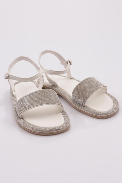 DGN Sandale de damă White Stone - Talpă plată 416233210
