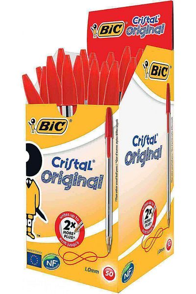 Bic Cristal Medium Ballpoint Pen Red Box of 50/847899