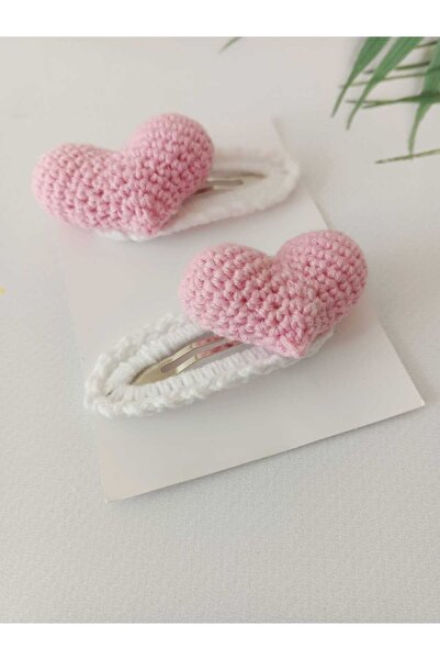 Kadın Girişimciler Atölyesi Ροζ Καρδιά 2 τεμαχίων Βιολογικό Αξεσουάρ Μαλλιών ...