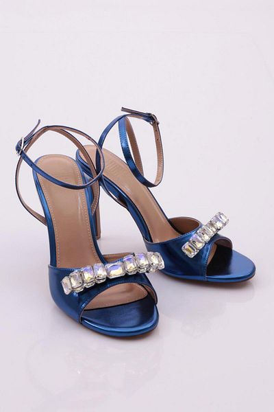 DGN Pantofi de damă cu toc Blue Stone - metalic 21763236