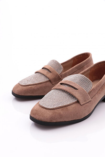 DGN Жіночі лофери з замші кольору норки 4464535