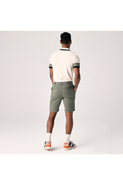 Lacoste Erkek Slim Fit Koyu Yeşil Bermuda