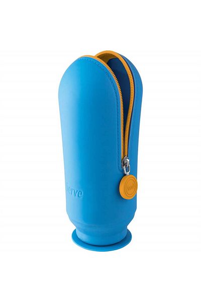 Serve Cutie pentru creion cu cerc din silicon albastru neon