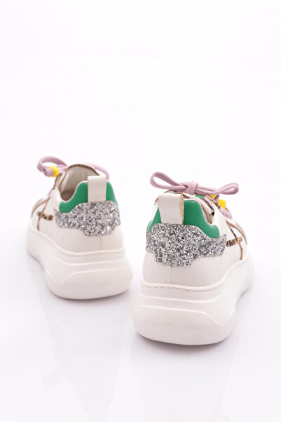 DGN Kadın Sneaker Ayakkabı Beyaz Yeşil 21343118