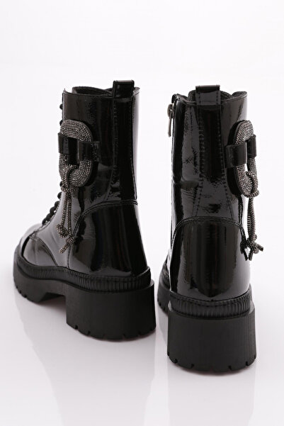 DGN Kadın Bot Siyah Kırışık Rugan 101713421027