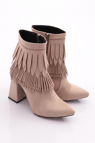 DGN Γυναικείες μπότες με τακούνι Mink Suede - 11221023