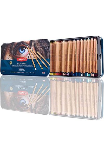 Derwent Lightfast 72-Piece Professional Dry Paint Pen Set /2302723