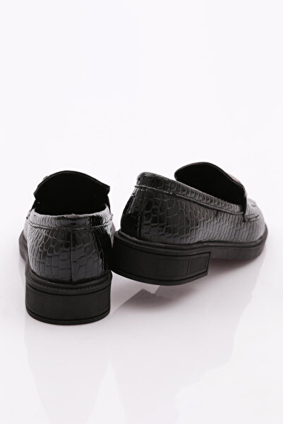 DGN Γυναικείο Loafer Black Crocodile - 30152674