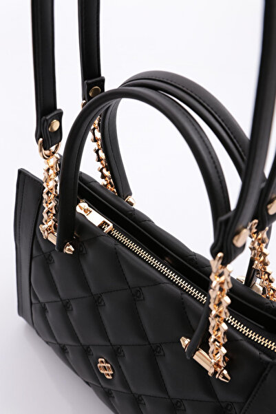 DGN Γυναικεία τσάντα μαύρη αλυσίδα - 7683437