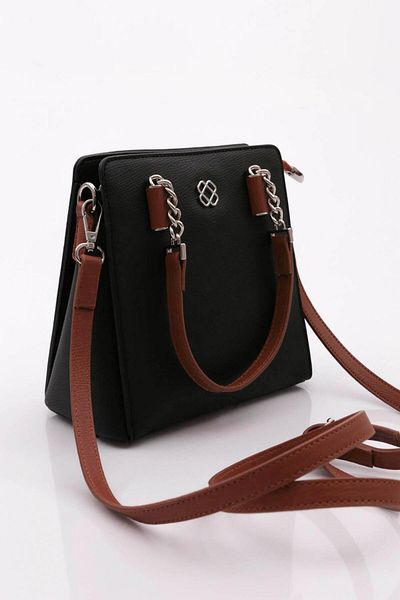DGN Black Tan Chain Women's Bag - 41643431