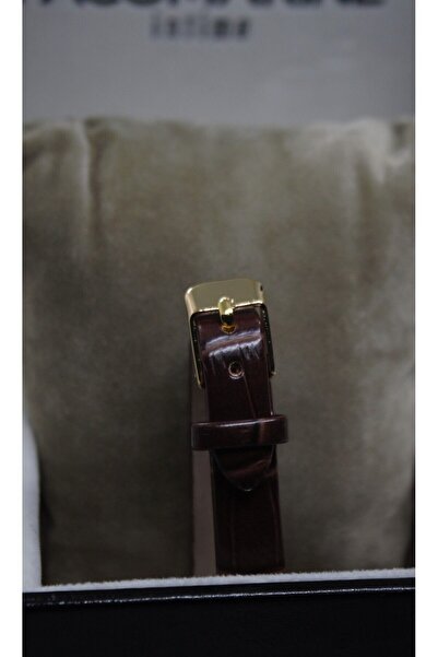 Brality Marka Vintage Roma Rakamlı Deri Yılan Desenli Kordon Kare Çelik Saat 0056