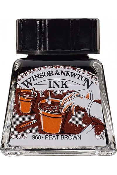 Winsor Newton Winsor & Newton Drawing Ink Drawing Ink 14ml Peat Brown 469