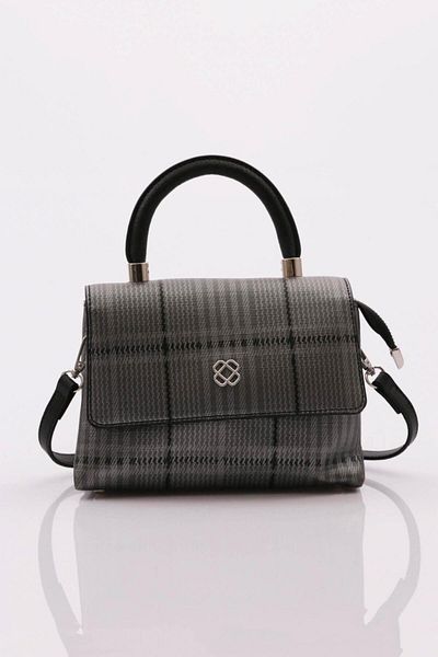 DGN Black Plaid Women's Bag with Cover and Sleeve 41623431