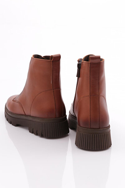 DGN Дамски боти с висок подмет от кожа Taba - гумени детайли