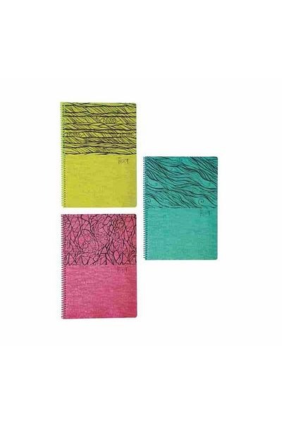 KESKİN COLOR A4 60Yp Spiral Plastic Cover Notepad - Striped / B5