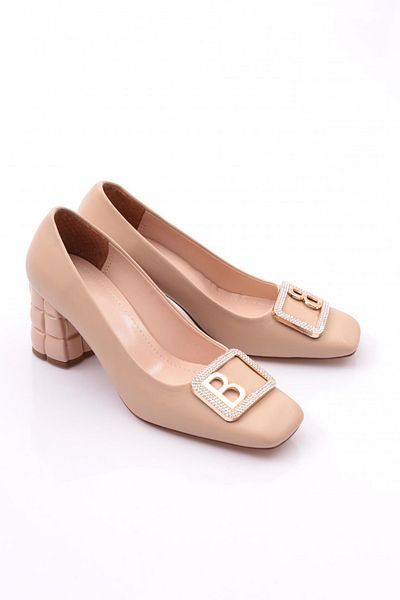 DGN Pantofi cu toc de damă bej - 7432621