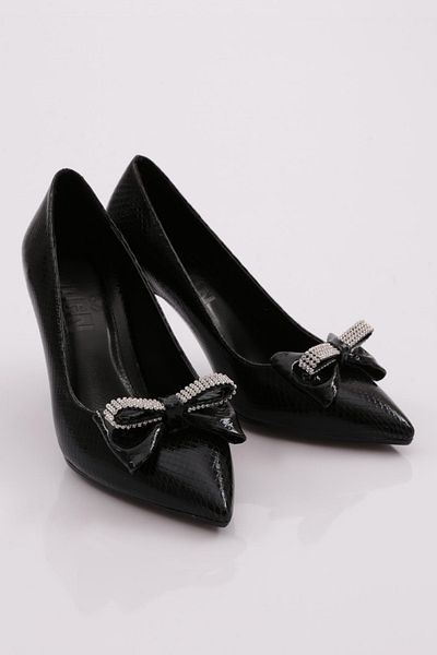 DGN Pantofi cu toc pentru femei Black Snake Metallic - 4711062821