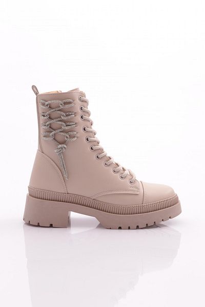 DGN Women's Ecru Boots - 101333421027   Model