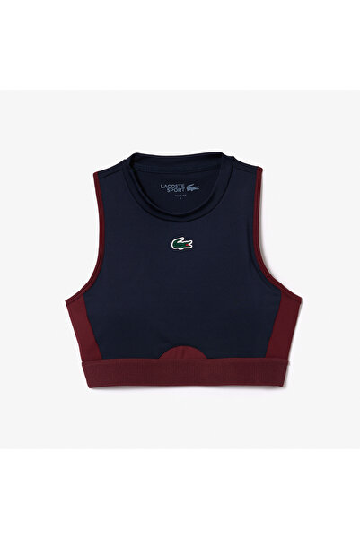 Lacoste Active Kadın Slim Fit Renk Bloklu Bordo Bra