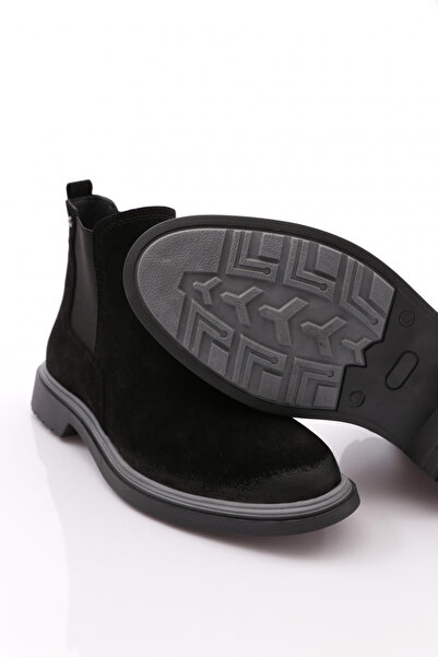 DGN Erkek Klasik Bot Siyah Süet Hakiki Deri 3515123210