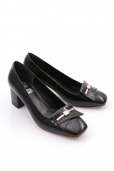 DGN Women's High Heels - Black Snake Model 7962621
