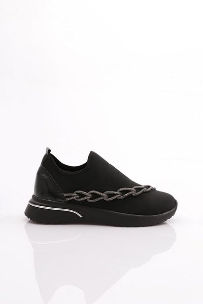 DGN Women's Stone Belt Detailed Sneaker Shoes Black 31835105