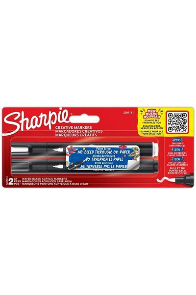 Sharpie Set of 2 Round Tip Acrylic Markers - Acrylic Paint Markers /2201181