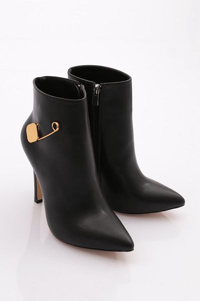 DGN Black Women's Heeled Boots - 4143564