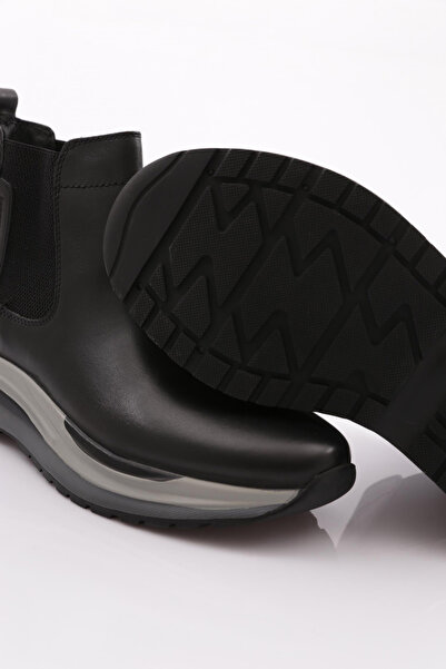 DGN Erkek Casual Chelsea Bot Siyah Antik Hakiki Deri 27210628